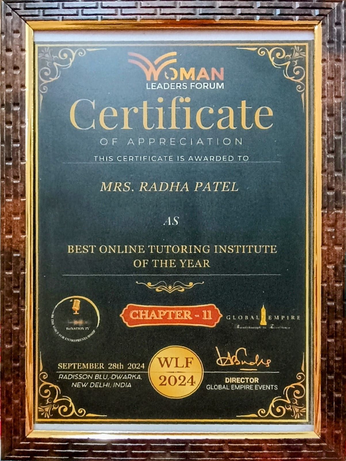 Best Online Tutoring Institute of the year 2024